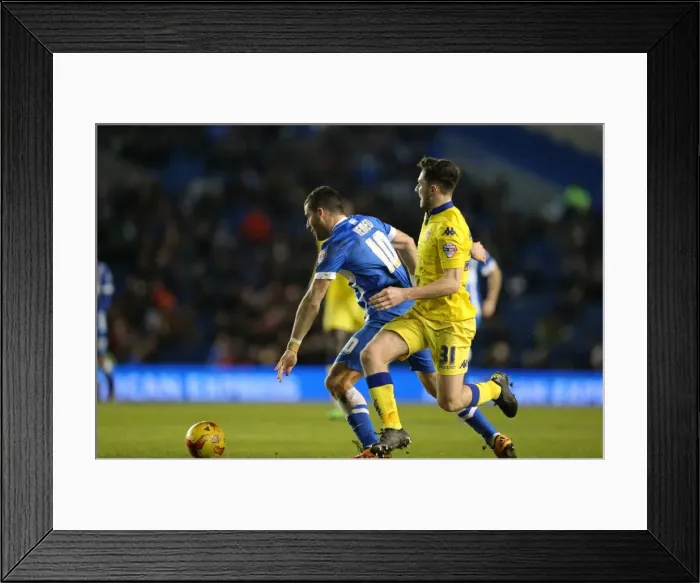 Framed Print : Intense Championship Showdown: Brighton & Hove Albion vs. Leeds United - 29 February 2016 Framed Print : Intense Championship Showdown: Brighton & Hove Albion vs. Leeds United - 29 February 2016
