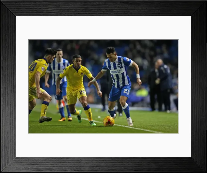 Framed Print : Intense Championship Showdown: Brighton & Hove Albion vs. Leeds United - 29 February 2016 Framed Print : Intense Championship Showdown: Brighton & Hove Albion vs. Leeds United - 29 February 2016