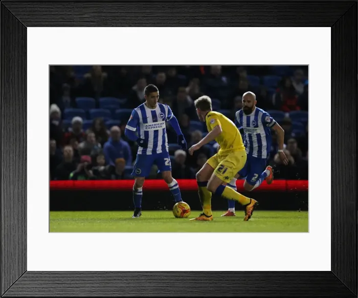 Framed Print : Intense Championship Showdown: Brighton & Hove Albion vs. Leeds United - 29 February 2016 Framed Print : Intense Championship Showdown: Brighton & Hove Albion vs. Leeds United - 29 February 2016