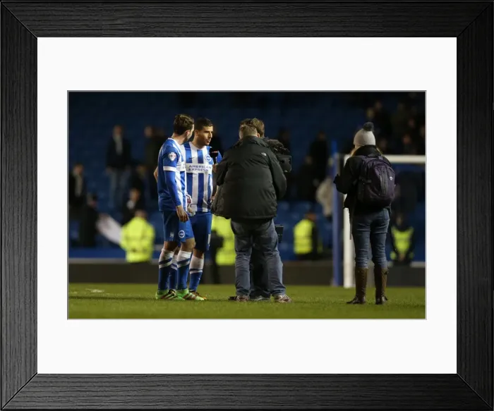 Framed Print : Intense Championship Showdown: Brighton & Hove Albion vs. Leeds United - 29 February 2016 Framed Print : Intense Championship Showdown: Brighton & Hove Albion vs. Leeds United - 29 February 2016