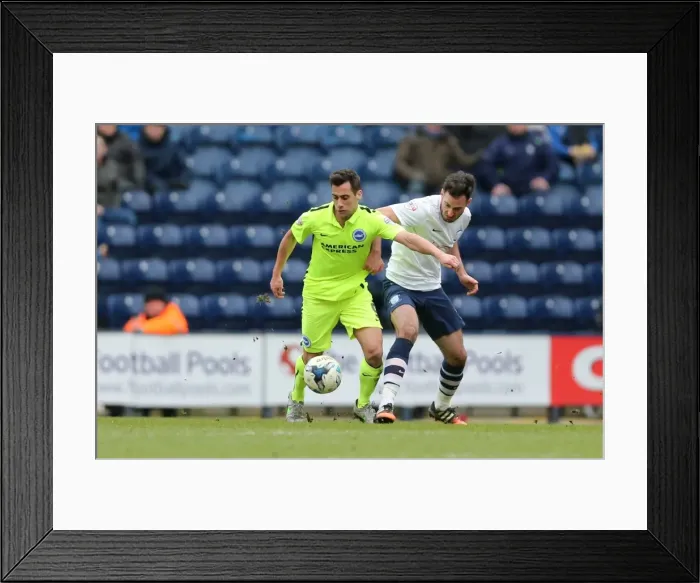 Framed Print : Intense Championship Clash: Preston North End vs. Brighton & Hove Albion (05MAR16) Framed Print : Intense Championship Clash: Preston North End vs. Brighton & Hove Albion (05MAR16)