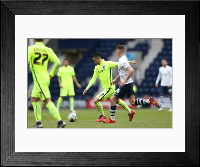 Framed Print : Intense Championship Showdown: Preston North End vs. Brighton and Hove Albion (05MAR16) Framed Print : Intense Championship Showdown: Preston North End vs. Brighton and Hove Albion (05MAR16)