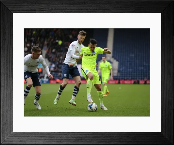 Framed Print : Sky Bet Championship Clash: Preston North End vs. Brighton and Hove Albion at Deepdale (05MAR16)