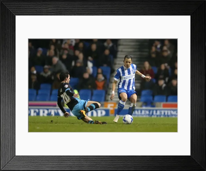 Framed Print : Brighton and Hove Albion vs. Sheffield Wednesday: A Championship Showdown (08.03.2016)