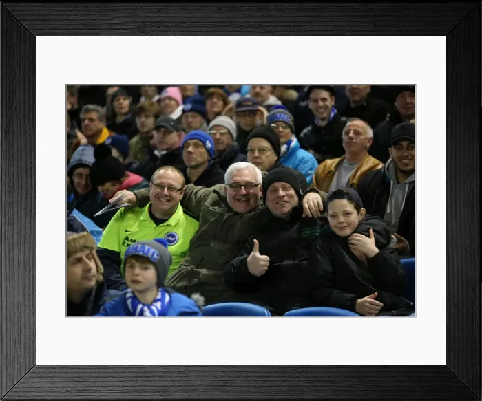 Framed Print : Brighton and Hove Albion vs. Sheffield Wednesday: Sky Bet Championship Showdown at American Express Community Stadium (08.03.2016)