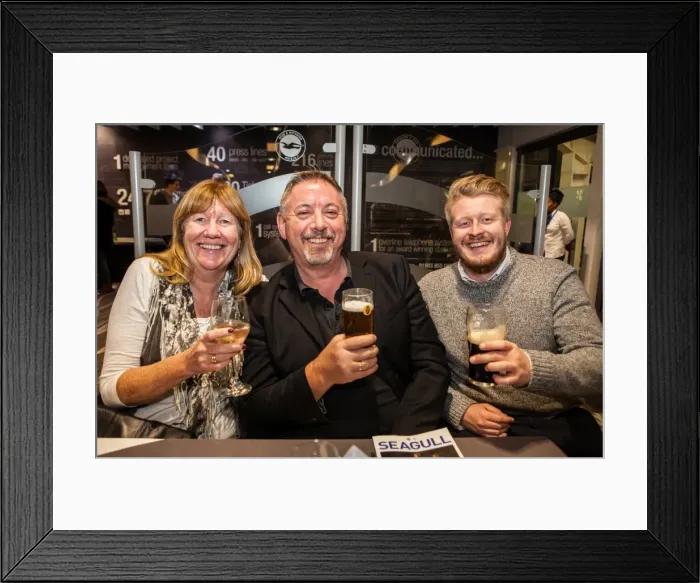 Framed Print : Brighton and Hove Albion Fans in Action during Sky Bet Championship Match vs. Sheffield Wednesday, March 8, 2016 Framed Print : Brighton and Hove Albion Fans in Action during Sky Bet Championship Match vs. Sheffield Wednesday, March 8, 2016