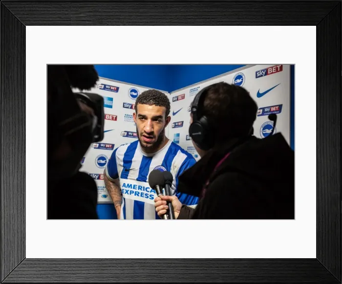 Framed Print : Brighton & Hove Albion: Connor Goldson's Interview in the Tunnel After the Championship Clash vs. Sheffield Wednesday (08.03.2016) Framed Print : Brighton & Hove Albion: Connor Goldson's Interview in the Tunnel After the Championship Clash vs. Sheffield Wednesday (08.03.2016)