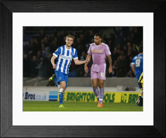 Framed Print : Brighton & Hove Albion's James Wilson Scores the Opener in Sky Bet Championship Match Against Reading (15 March 2016) Framed Print : Brighton & Hove Albion's James Wilson Scores the Opener in Sky Bet Championship Match Against Reading (15 March 2016)