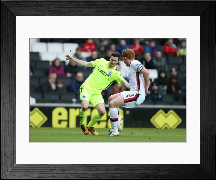 Framed Print : Brighton and Hove Albion Clinch Championship Victory over MK Dons (19MAR16)