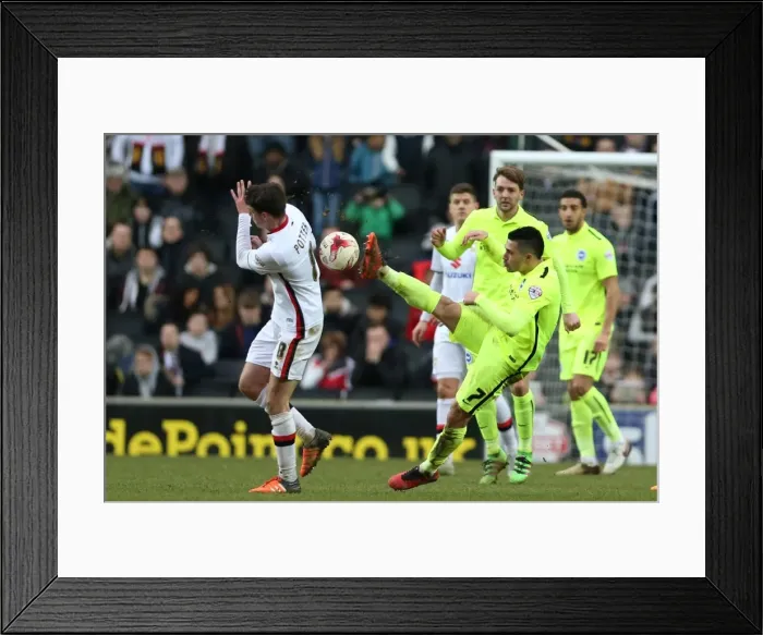 Framed Print : Intense Championship Showdown: Milton Keynes Dons vs. Brighton and Hove Albion (19MAR16) Framed Print : Intense Championship Showdown: Milton Keynes Dons vs. Brighton and Hove Albion (19MAR16)