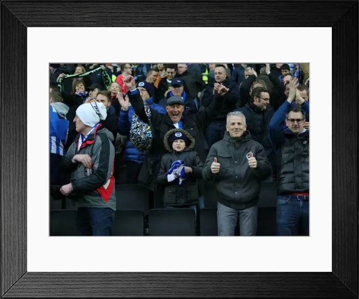 Framed Print : Brighton and Hove Albion's Championship Triumph: March 19, 2016 vs MK Dons (MK Dons 19MAR16)