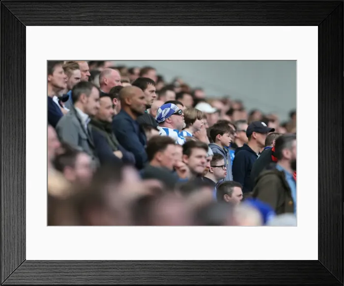 Framed Print : Intense Championship Showdown: Brighton and Hove Albion vs. Burnley (April 2016)