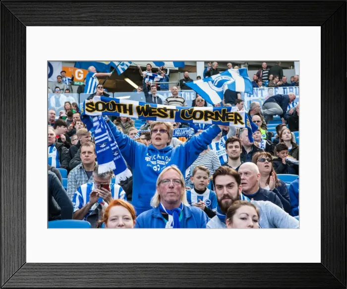 Framed Print : Brighton and Hove Albion FC: Passionate Fan Amidst the Action - Brighton vs. Burnley, Sky Bet Championship 2016 Framed Print : Brighton and Hove Albion FC: Passionate Fan Amidst the Action - Brighton vs. Burnley, Sky Bet Championship 2016