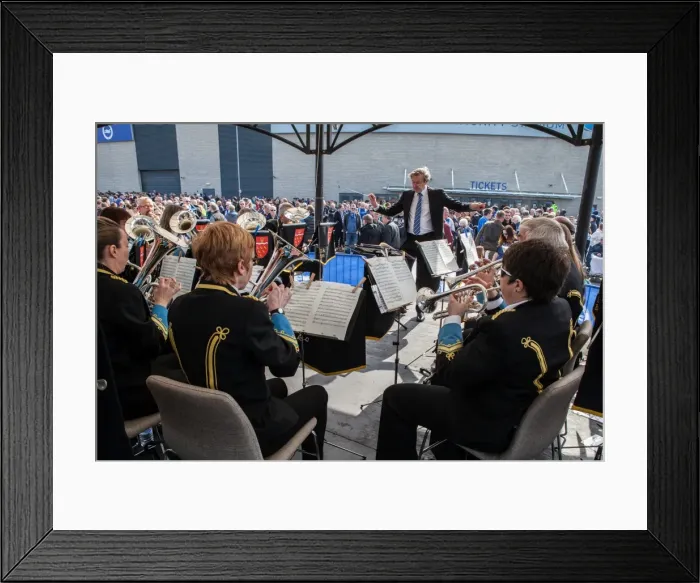 Framed Print : Brass Band Performance: Brighton and Hove Albion vs. Burnley at the American Express Community Stadium (April 2016) Framed Print : Brass Band Performance: Brighton and Hove Albion vs. Burnley at the American Express Community Stadium (April 2016)