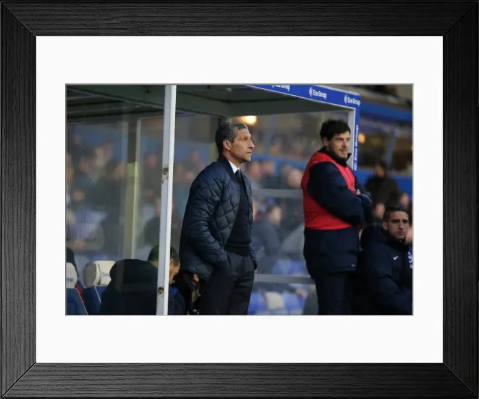Framed Print : Brighton and Hove Albion vs. Birmingham City: Sky Bet Championship Showdown at St. Andrews (05APR16)