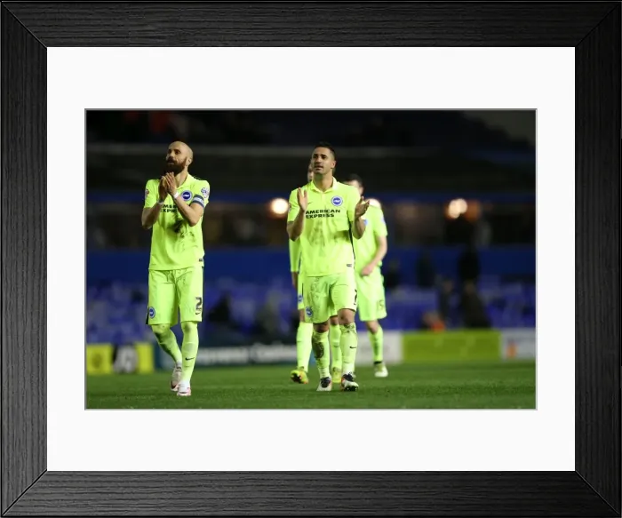 Framed Print : Brighton and Hove Albion vs. Birmingham City: Sky Bet Championship Showdown at St. Andrews (05APR16)
