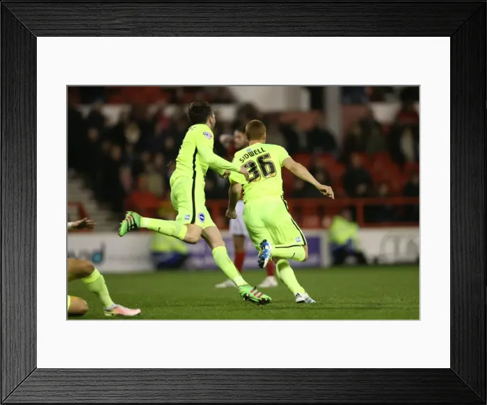 Framed Print : Intense Championship Showdown: Brighton and Hove Albion vs. Nottingham Forest (11APR16) Framed Print : Intense Championship Showdown: Brighton and Hove Albion vs. Nottingham Forest (11APR16)
