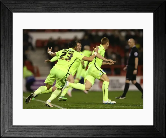 Framed Print : Brighton and Hove Albion vs. Nottingham Forest: Sky Bet Championship Showdown at City Ground (11 April 2016) Framed Print : Brighton and Hove Albion vs. Nottingham Forest: Sky Bet Championship Showdown at City Ground (11 April 2016)