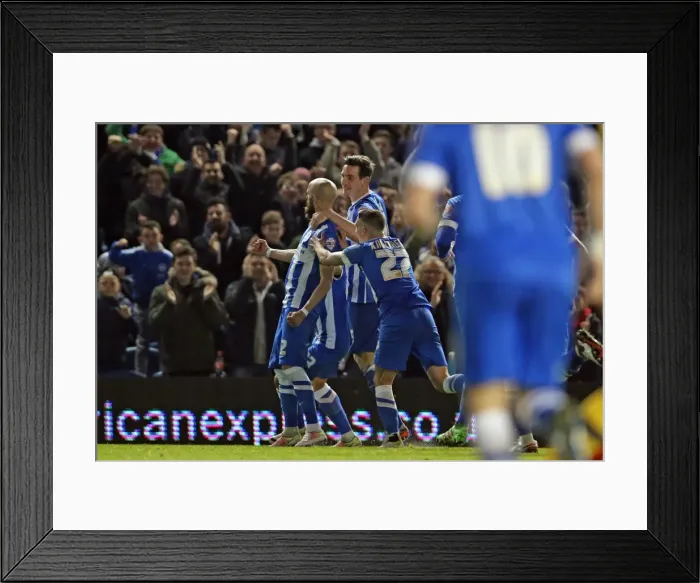 Framed Print : Intense Championship Showdown: Brighton and Hove Albion vs. Fulham (15th April 2016) Framed Print : Intense Championship Showdown: Brighton and Hove Albion vs. Fulham (15th April 2016)