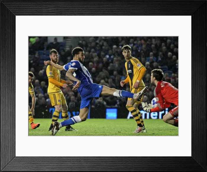 Framed Print : Intense Championship Showdown: Brighton & Hove Albion vs. Fulham (15th April 2016) Framed Print : Intense Championship Showdown: Brighton & Hove Albion vs. Fulham (15th April 2016)