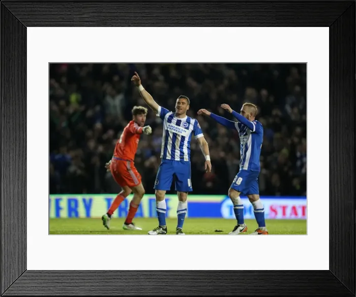 Framed Print : Intense Championship Showdown: Brighton and Hove Albion vs. Fulham (15th April 2016) Framed Print : Intense Championship Showdown: Brighton and Hove Albion vs. Fulham (15th April 2016)