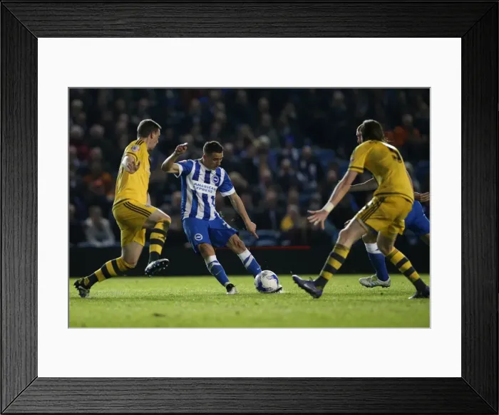 Framed Print : Intense Championship Showdown: Brighton and Hove Albion vs. Fulham (15th April 2016) Framed Print : Intense Championship Showdown: Brighton and Hove Albion vs. Fulham (15th April 2016)