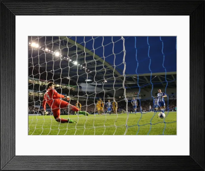 Framed Print : Brighton and Hove Albion vs Fulham: Intense Championship Clash at American Express Community Stadium (15th April 2016) Framed Print : Brighton and Hove Albion vs Fulham: Intense Championship Clash at American Express Community Stadium (15th April 2016)