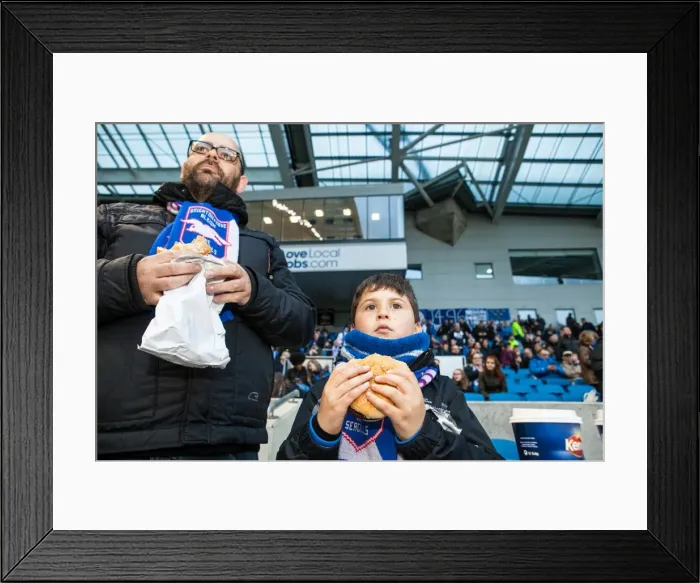Framed Print : Brighton and Hove Albion vs Fulham: Fan Experience at the American Express Community Stadium (15th April 2016) Framed Print : Brighton and Hove Albion vs Fulham: Fan Experience at the American Express Community Stadium (15th April 2016)