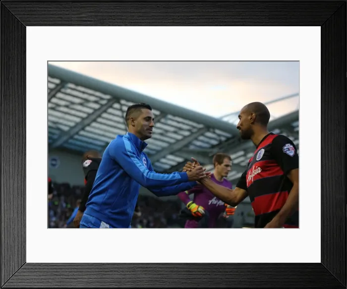 Framed Print : Intense Championship Showdown: Brighton and Hove Albion vs. QPR (19APR16)