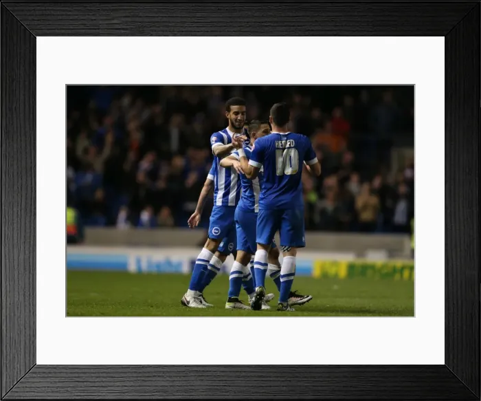 Framed Print : Intense Championship Showdown: Brighton and Hove Albion vs. QPR (19APR16) Framed Print : Intense Championship Showdown: Brighton and Hove Albion vs. QPR (19APR16)