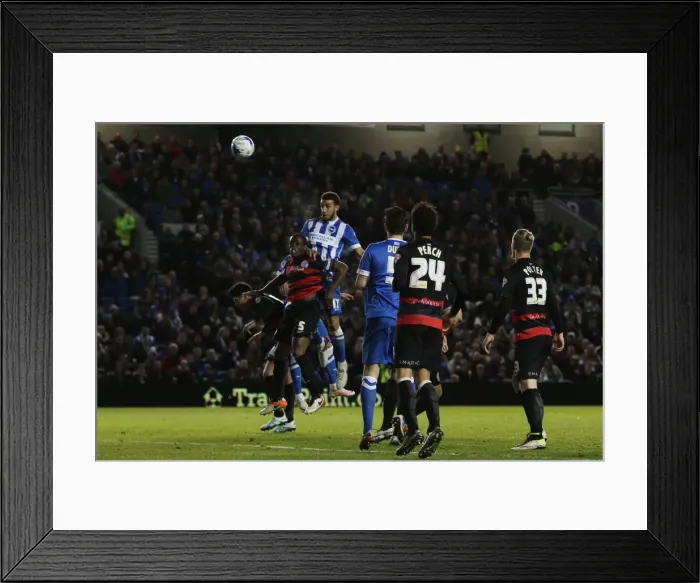 Framed Print : Intense Championship Showdown: Brighton and Hove Albion vs. QPR (19APR16) Framed Print : Intense Championship Showdown: Brighton and Hove Albion vs. QPR (19APR16)