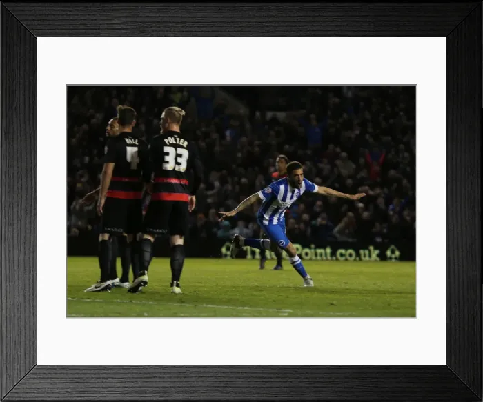 Framed Print : Intense Championship Showdown: Brighton and Hove Albion vs. QPR (19APR16) Framed Print : Intense Championship Showdown: Brighton and Hove Albion vs. QPR (19APR16)