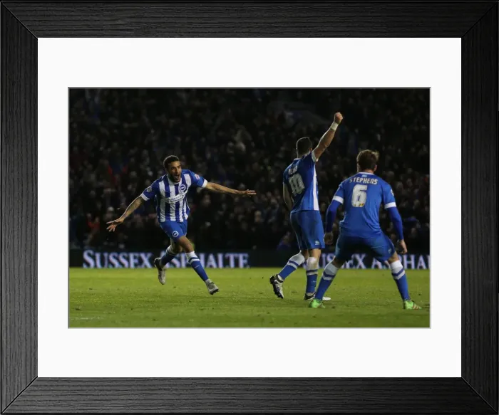 Framed Print : Intense Championship Showdown: Brighton and Hove Albion vs. QPR (19APR16) Framed Print : Intense Championship Showdown: Brighton and Hove Albion vs. QPR (19APR16)