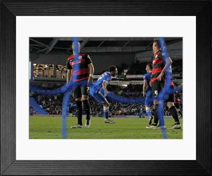 Framed Print : Intense Championship Showdown: Brighton and Hove Albion vs. QPR (19APR16) Framed Print : Intense Championship Showdown: Brighton and Hove Albion vs. QPR (19APR16)