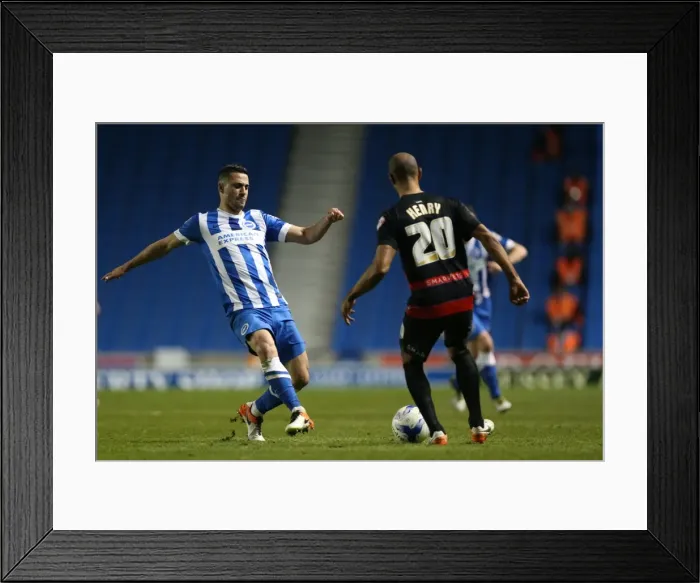 Framed Print : Intense Championship Showdown: Brighton and Hove Albion vs. QPR (19APR16) Framed Print : Intense Championship Showdown: Brighton and Hove Albion vs. QPR (19APR16)
