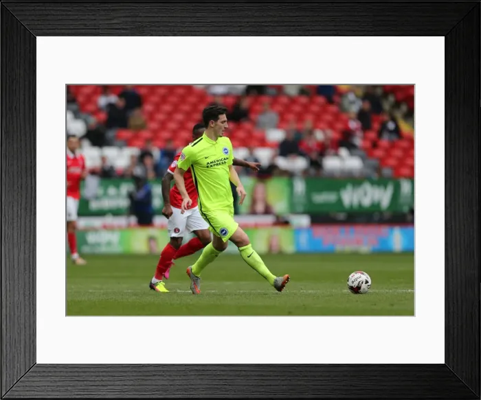 Framed Print : Intense Championship Showdown: Charlton Athletic vs. Brighton and Hove Albion (23APR16)