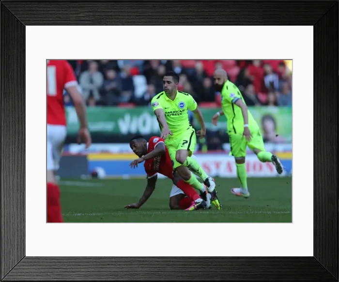 Framed Print : Intense Championship Clash: Charlton Athletic vs. Brighton & Hove Albion (23APR16) Framed Print : Intense Championship Clash: Charlton Athletic vs. Brighton & Hove Albion (23APR16)