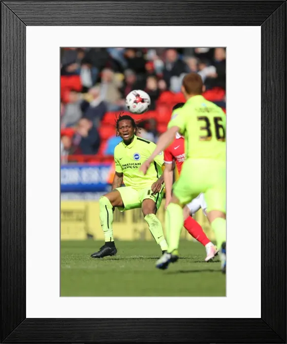 Framed Print : Intense Championship Showdown: Charlton Athletic vs. Brighton & Hove Albion (23APR16)