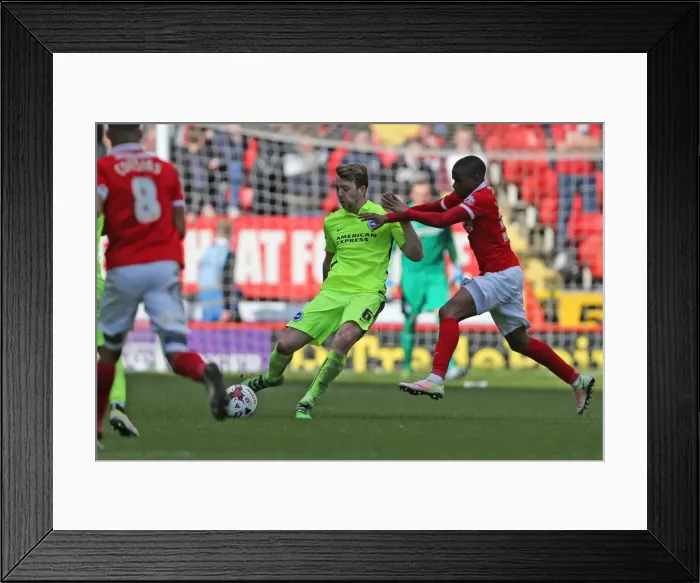 Framed Print : Battle in the Championship: Charlton Athletic vs. Brighton and Hove Albion (23 April 2016) Framed Print : Battle in the Championship: Charlton Athletic vs. Brighton and Hove Albion (23 April 2016)