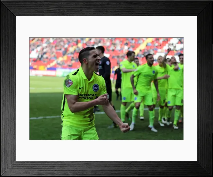 Framed Print : Intense Championship Showdown: Charlton Athletic vs. Brighton and Hove Albion (23APR16)