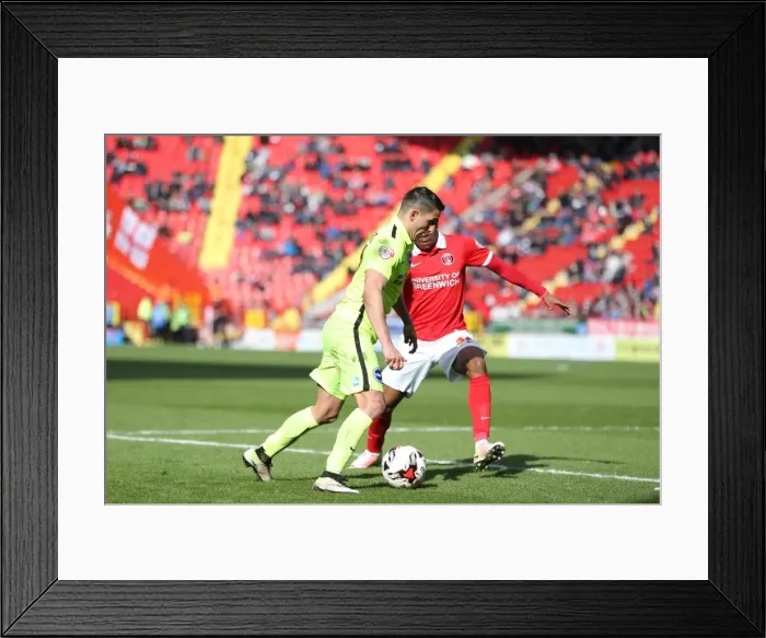 Framed Print : Intense Championship Showdown: Charlton Athletic vs. Brighton and Hove Albion (23APR16) Framed Print : Intense Championship Showdown: Charlton Athletic vs. Brighton and Hove Albion (23APR16)