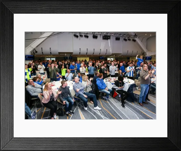 Framed Print : Brighton and Hove Albion vs Charlton: Beamback Atmosphere, American Express Community Stadium (23 April 2016)
