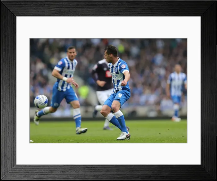 Framed Print : Intense Championship Showdown: Brighton & Hove Albion vs. Derby County (02.05.2016) Framed Print : Intense Championship Showdown: Brighton & Hove Albion vs. Derby County (02.05.2016)