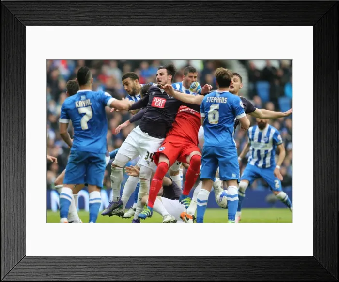 Framed Print : Intense Championship Showdown: Brighton and Hove Albion vs. Derby County (02.05.2016) Framed Print : Intense Championship Showdown: Brighton and Hove Albion vs. Derby County (02.05.2016)