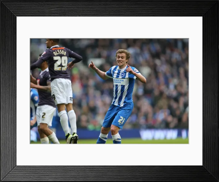 Framed Print : Intense Championship Showdown: Brighton & Hove Albion vs. Derby County (02.05.2016) Framed Print : Intense Championship Showdown: Brighton & Hove Albion vs. Derby County (02.05.2016)