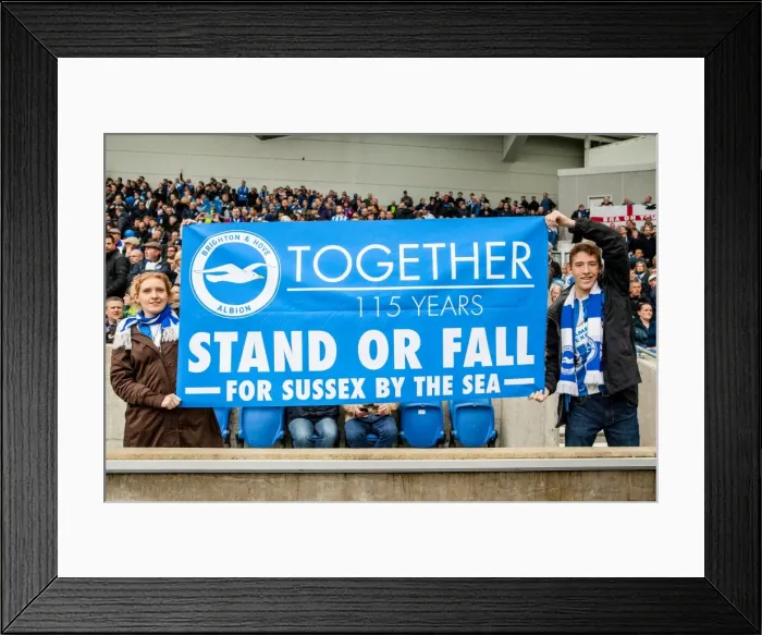 Framed Print : Brighton and Hove Albion: Championship Victory Celebration vs. Derby County, May 2016 Framed Print : Brighton and Hove Albion: Championship Victory Celebration vs. Derby County, May 2016