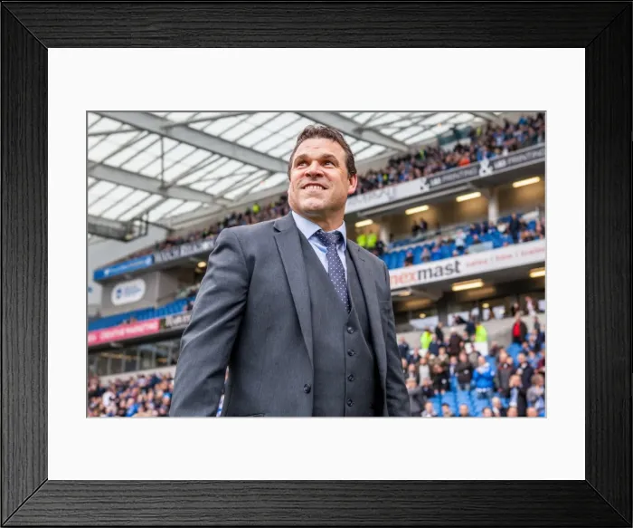 Framed Print : Brighton & Hove Albion vs Derby County: Stuart Storer Reunions at the American Express Community Stadium (02 / 05 / 2016) Framed Print : Brighton & Hove Albion vs Derby County: Stuart Storer Reunions at the American Express Community Stadium (02 / 05 / 2016)