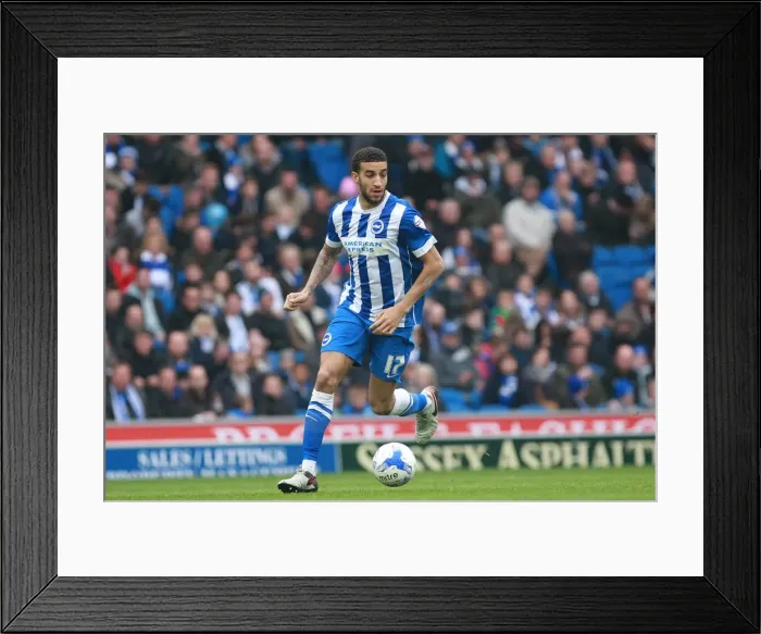Framed Print : Brighton & Hove Albion vs Derby County: Connor Goldson's Defensive Stand at American Express Community Stadium (02 / 05 / 2016) Framed Print : Brighton & Hove Albion vs Derby County: Connor Goldson's Defensive Stand at American Express Community Stadium (02 / 05 / 2016)
