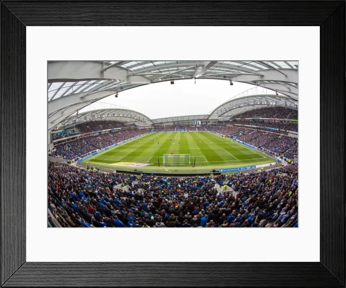 Framed Print : Panoramic View of The Amex Stadium: Brighton and Hove Albion vs. Derby County, Sky Bet Championship Match (2016)
