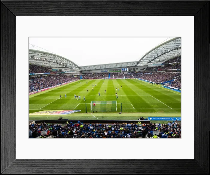 Framed Print : Panoramic View of The Amex Stadium: Brighton and Hove Albion vs Derby County, Sky Bet Championship Match (2016)